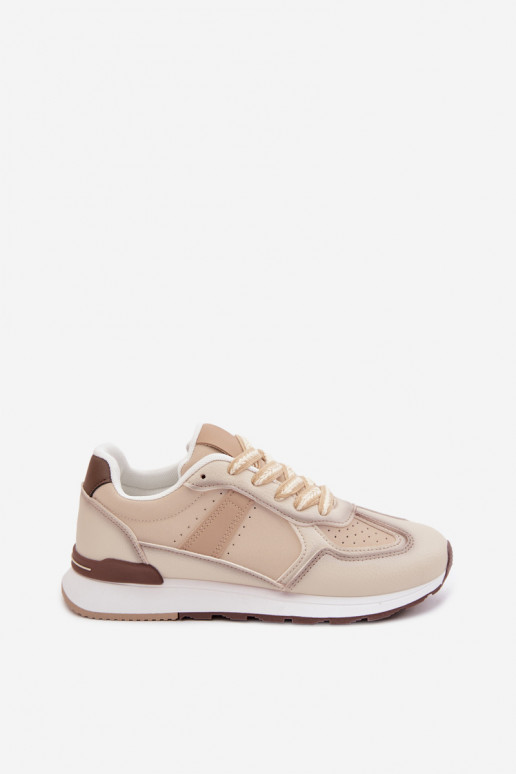 Scarpe modello sneakers Femminile in ecopelle beige Kelira