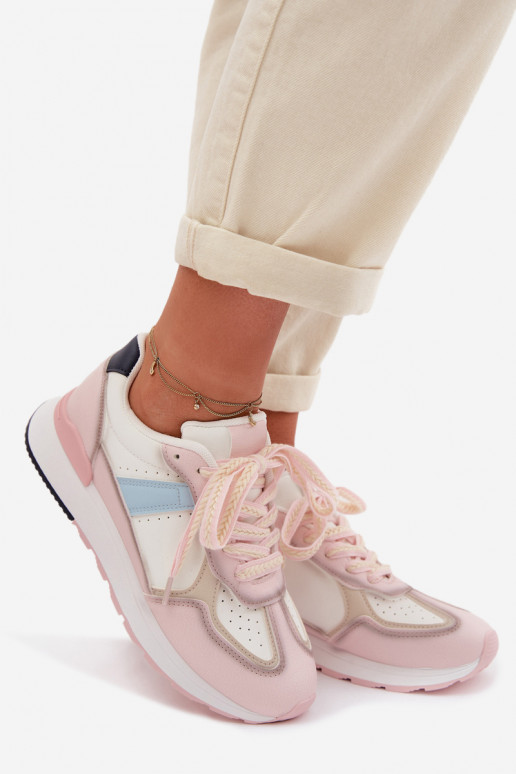 Scarpe modello sneakers Femminile in ecopelle colore rosa Kelira