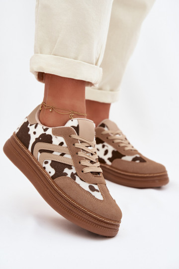 Scarpe sportive da donna con plateau color sabbia Denissa