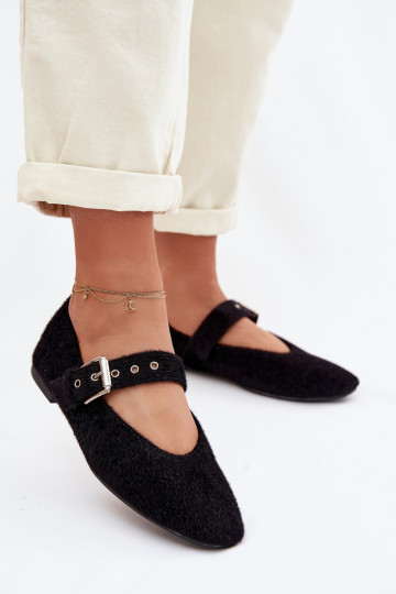 Ballerine da donna con cinturini color nero Pamira 2