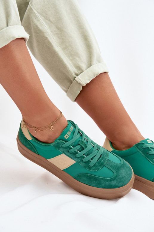 dalla pelle scamosciata Scarpe modello sneakers Femminile Big Star TT274163 colore verde