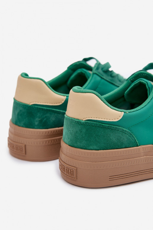 dalla pelle scamosciata Scarpe modello sneakers Femminile Big Star TT274163 colore verde