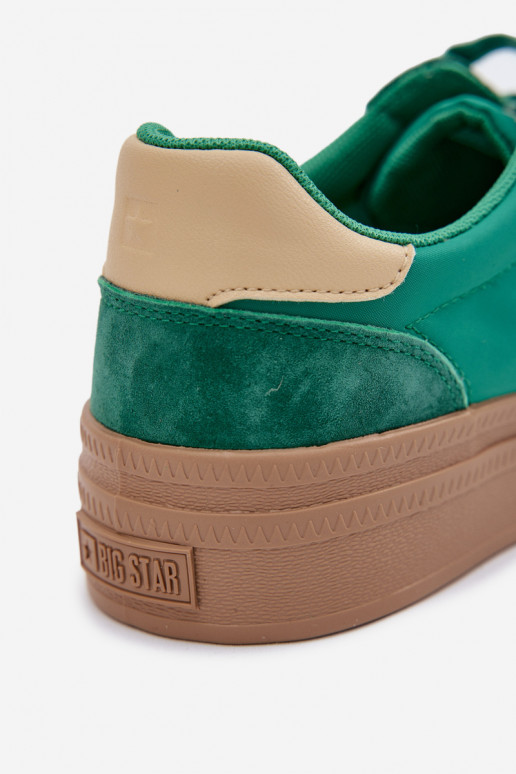 dalla pelle scamosciata Scarpe modello sneakers Femminile Big Star TT274163 colore verde