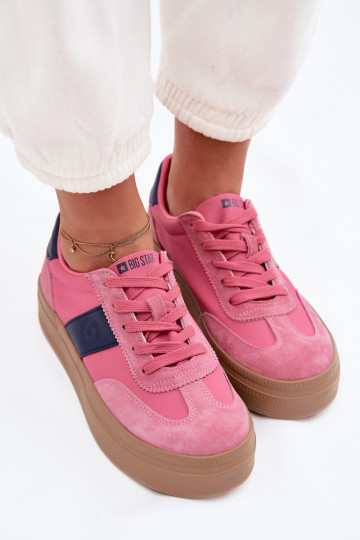 Scarpe sportive da donna in camoscio Big Star TT274164 color rosa