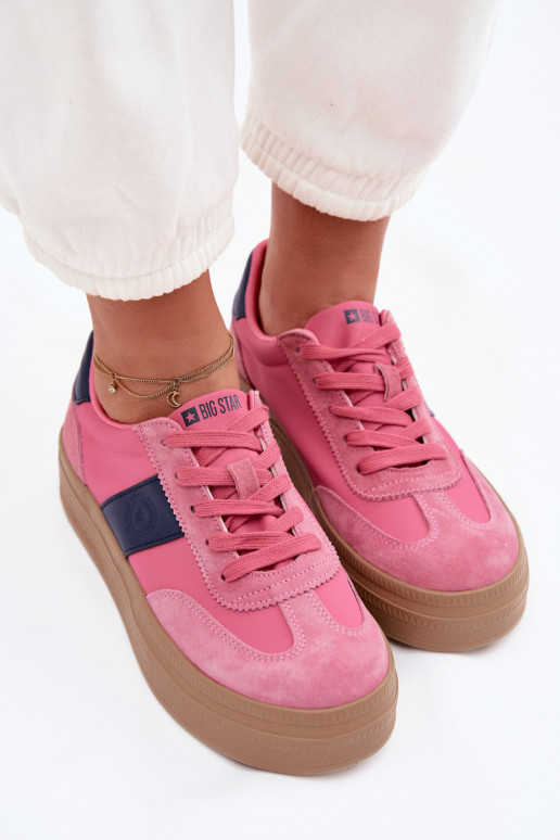 dalla pelle scamosciata Scarpe modello sneakers Femminile Big Star TT274164 colore rosa