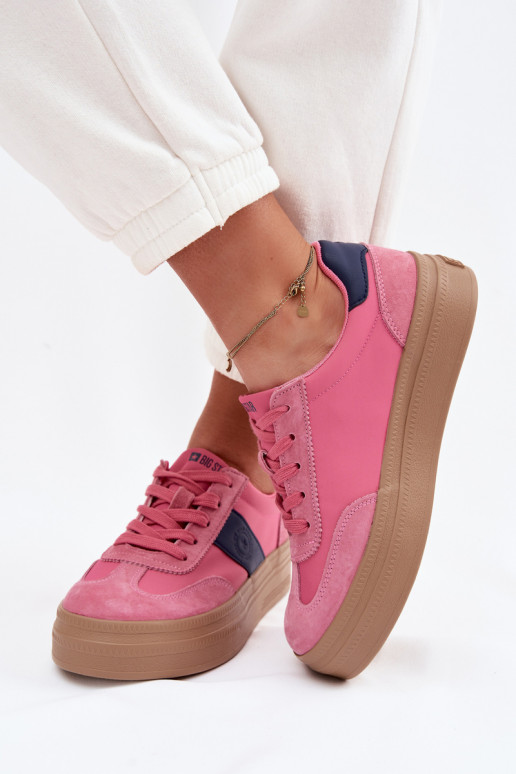 dalla pelle scamosciata Scarpe modello sneakers Femminile Big Star TT274164 colore rosa