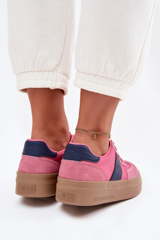 dalla pelle scamosciata Scarpe modello sneakers Femminile Big Star TT274164 colore rosa