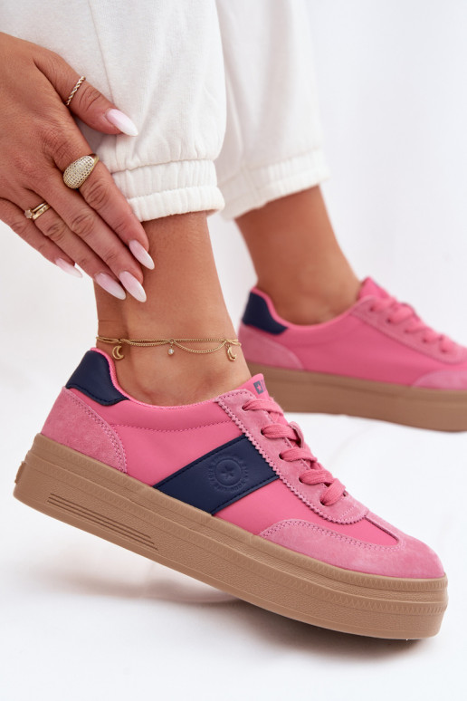 dalla pelle scamosciata Scarpe modello sneakers Femminile Big Star TT274164 colore rosa