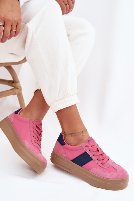 dalla pelle scamosciata Scarpe modello sneakers Femminile Big Star TT274164 colore rosa