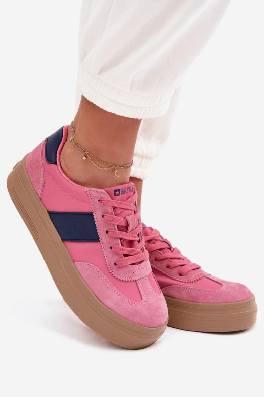 dalla pelle scamosciata Scarpe modello sneakers Femminile Big Star TT274164 colore rosa