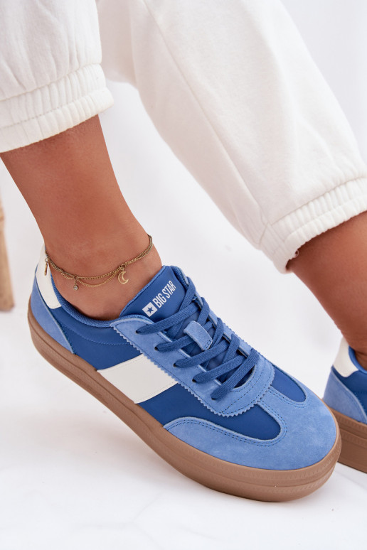 dalla pelle scamosciata Scarpe modello sneakers Femminile Big Star TT274165 colore blu