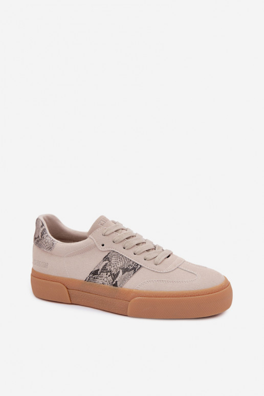 Scarpe modello sneakers Femminile Ze INstaAkami Pelle di serpente Big Star TT274299 colore grigio