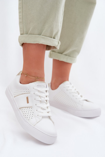 Scarpe sportive da donna con elementi traforati Big Star TT274291 bianche