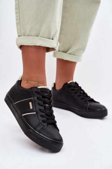 Scarpe sportive da donna con elementi traforati Big Star TT274290 nere 2