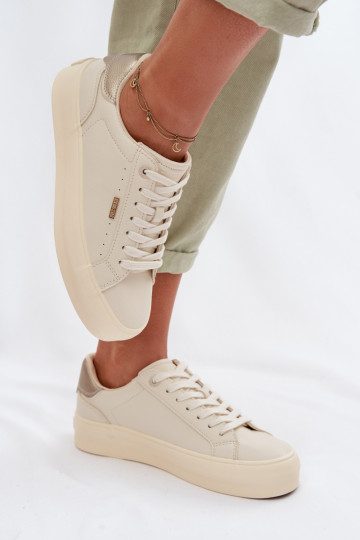 Scarpe modello sneakers con una piattaforma Big Star TT274806 beige
