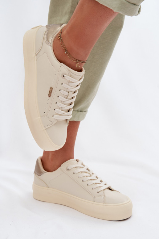 Scarpe modello sneakers con una piattaforma Big Star TT274806 beige