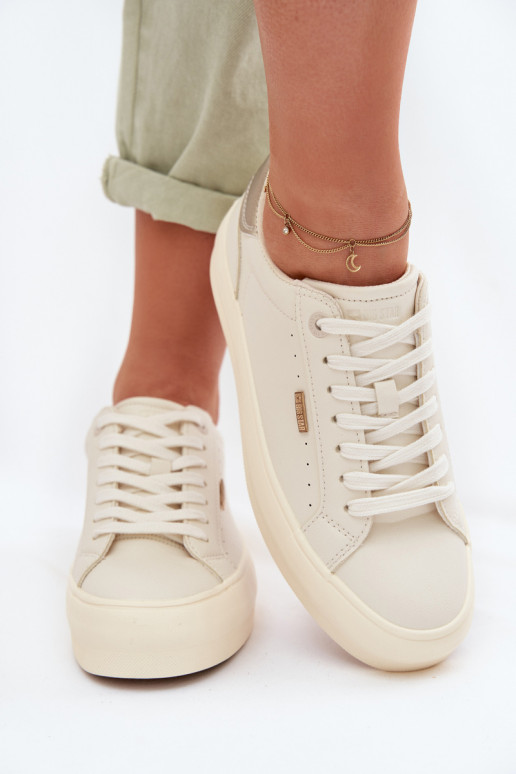 Scarpe modello sneakers con una piattaforma Big Star TT274806 beige