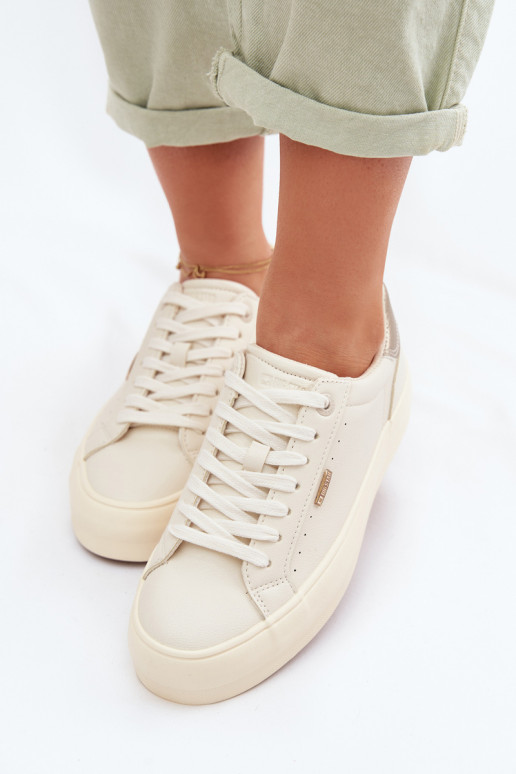 Scarpe modello sneakers con una piattaforma Big Star TT274806 beige