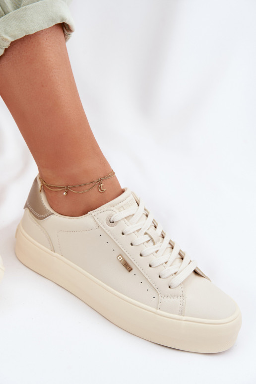 Scarpe modello sneakers con una piattaforma Big Star TT274806 beige