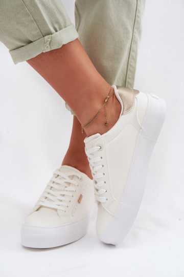 Scarpe sportive con platforma Big Star TT274805 bianche