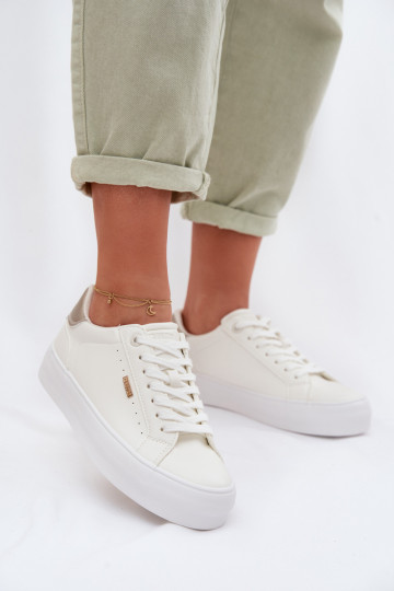 Scarpe sportive con platforma Big Star TT274805 bianche 2