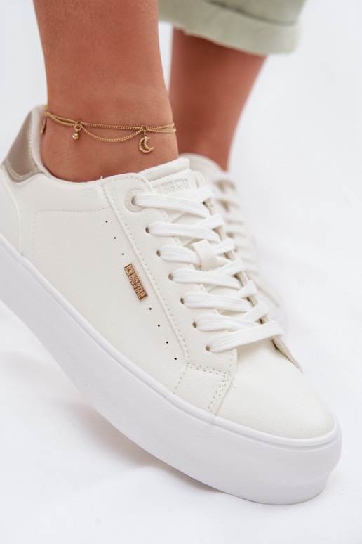Scarpe modello sneakers con una piattaforma Big Star TT274805 Colore bianco