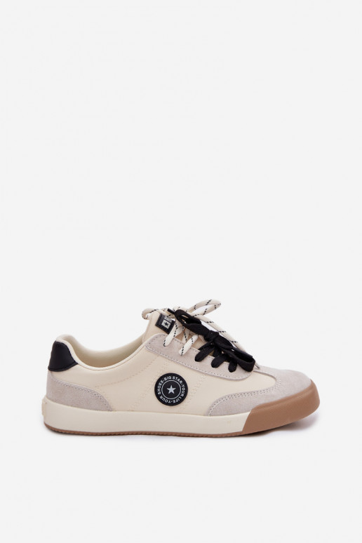 Scarpe modello sneakers FemminilePodAójnym Allacciaturam Big Star TT274168 beige
