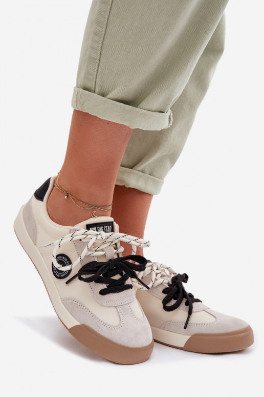 Scarpe modello sneakers FemminilePodAójnym Allacciaturam Big Star TT274168 beige