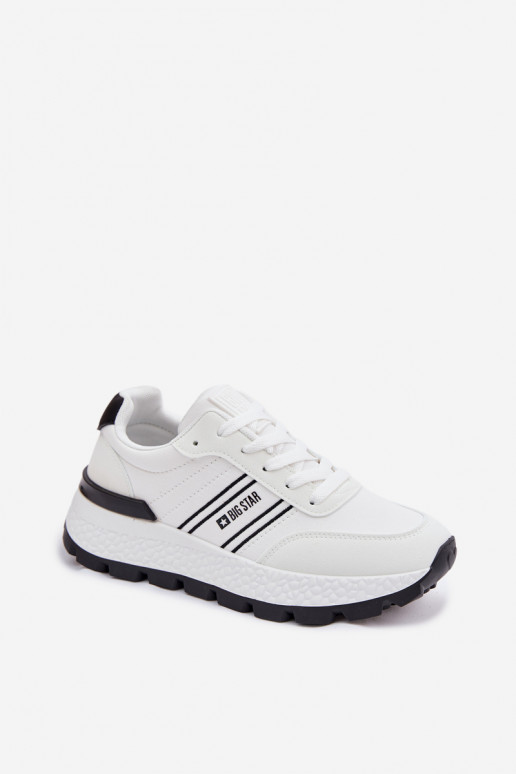 Scarpe modello sneakers Femminile con una piattaforma Big Star TT274882 Hi-Poly System Colore bianco