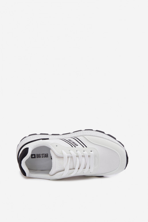Scarpe modello sneakers Femminile con una piattaforma Big Star TT274882 Hi-Poly System Colore bianco
