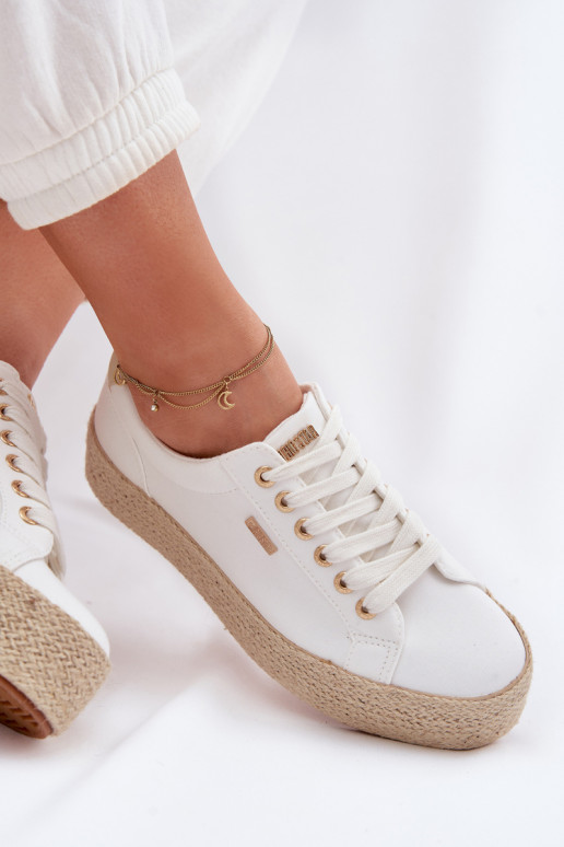 scarpe casual Espadrillas con una piattaforma Big Star TT274349 Colore bianco