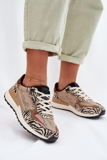 scarpe da ginnastica Scarpe modello sneakers Femminile Elegantellato Big Star TT274333 beige 2