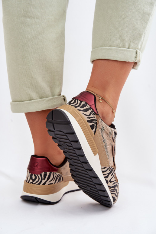 scarpe da ginnastica Scarpe modello sneakers Femminile Elegantellato Big Star TT274333 beige