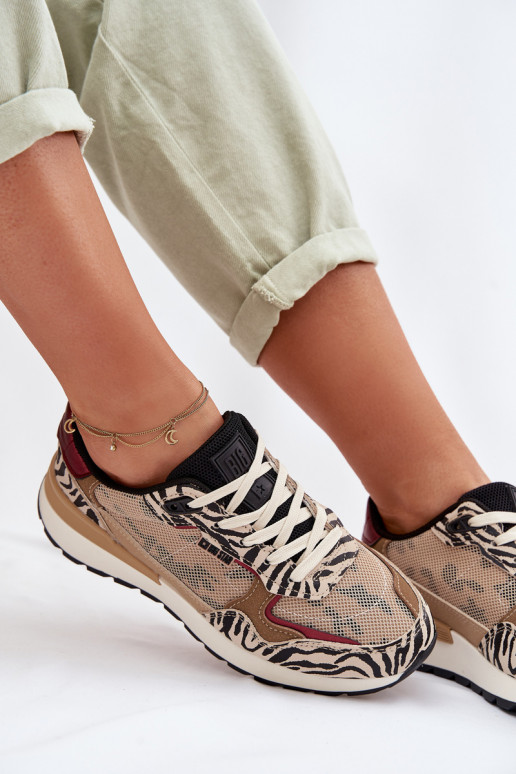 scarpe da ginnastica Scarpe modello sneakers Femminile Elegantellato Big Star TT274333 beige