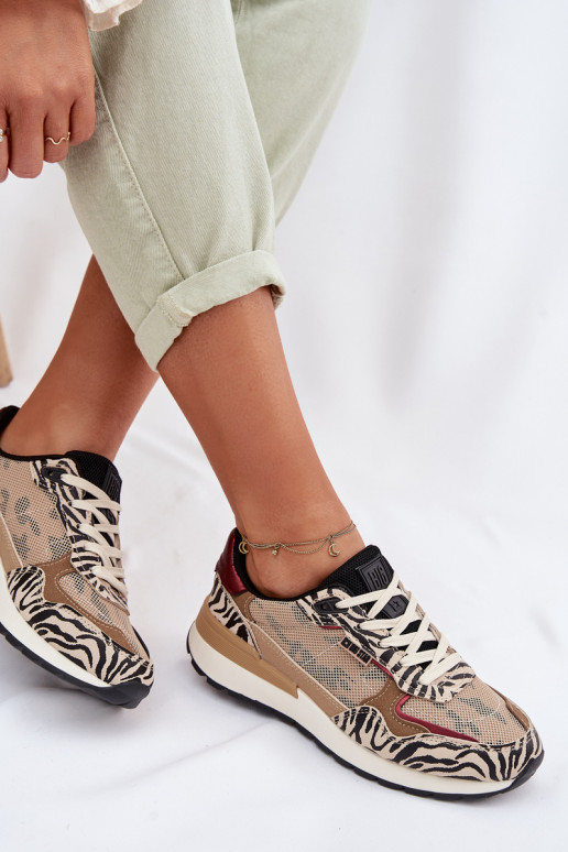 scarpe da ginnastica Scarpe modello sneakers Femminile Elegantellato Big Star TT274333 beige