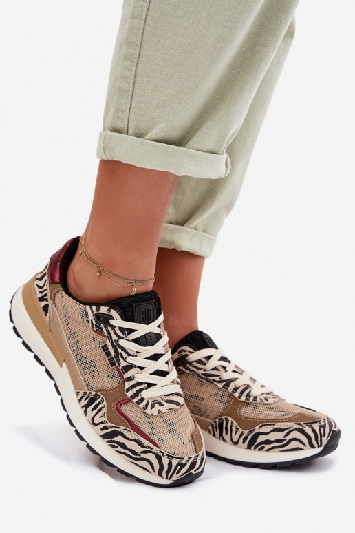 scarpe da ginnastica Scarpe modello sneakers Femminile Elegantellato Big Star TT274333 beige