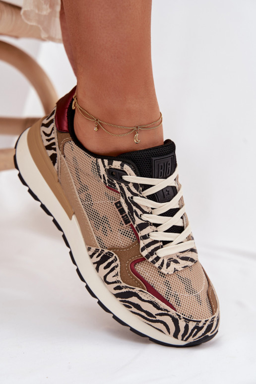 scarpe da ginnastica Scarpe modello sneakers Femminile Elegantellato Big Star TT274333 beige