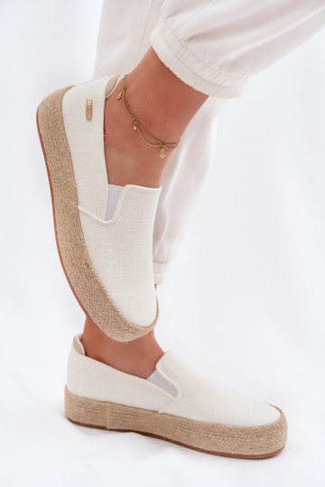 Espadrillas con una piattaforma Big Star TT274090 colore avorio