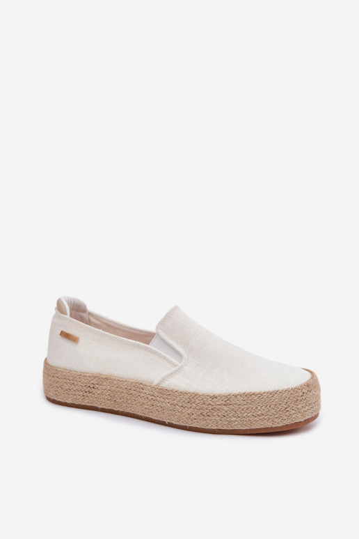 Espadrillas con una piattaforma Big Star TT274090 colore avorio