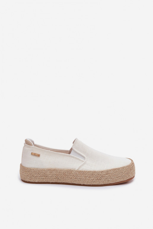 Espadrillas con una piattaforma Big Star TT274090 colore avorio