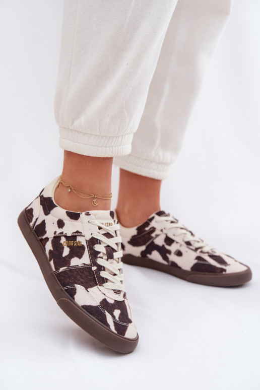 Scarpe modello sneakers Femminile IN Łaty Big Star TT274369 Bianco-colore marrone