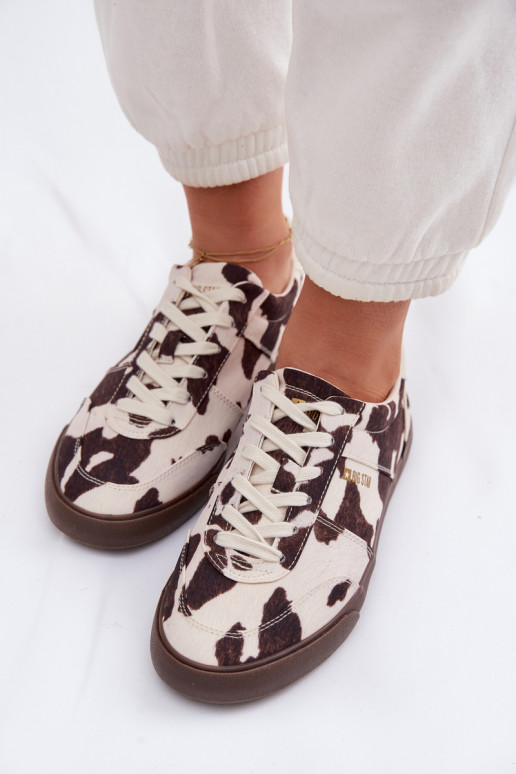 Scarpe modello sneakers Femminile IN Łaty Big Star TT274369 Bianco-colore marrone