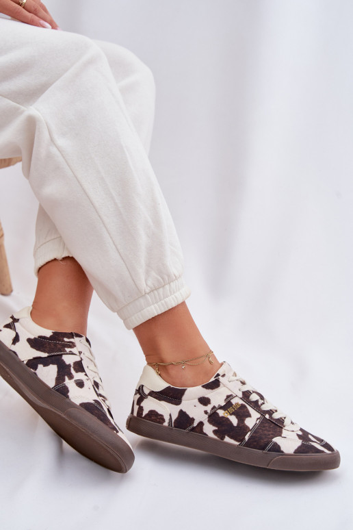 Scarpe modello sneakers Femminile IN Łaty Big Star TT274369 Bianco-colore marrone