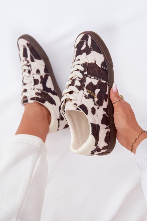 Scarpe modello sneakers Femminile IN Łaty Big Star TT274369 Bianco-colore marrone