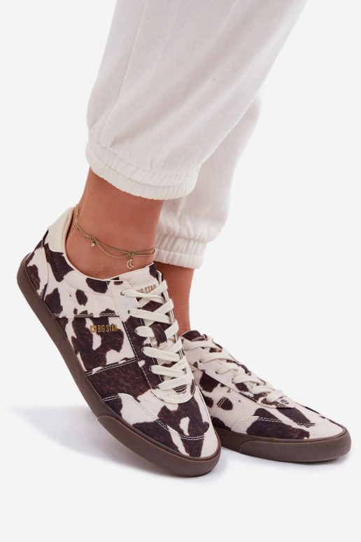 Scarpe modello sneakers Femminile IN Łaty Big Star TT274369 Bianco-colore marrone