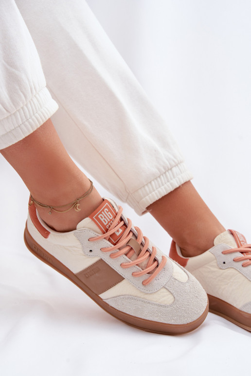 Pelle dalla pelle scamosciata Scarpe modello sneakers Femminile Big Star TT274725 beige