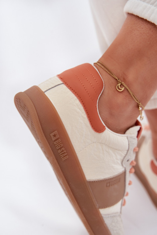 Pelle dalla pelle scamosciata Scarpe modello sneakers Femminile Big Star TT274725 beige