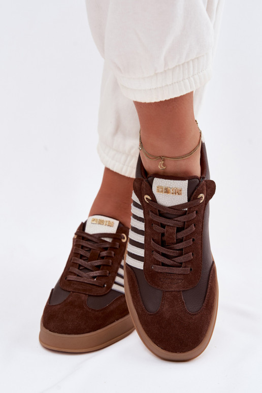 Scarpe modello sneakers FemminileAbilitatoturalnej Skóry I dalla pelle scamosciatau Big Star TT274715 CzekoladoAe
