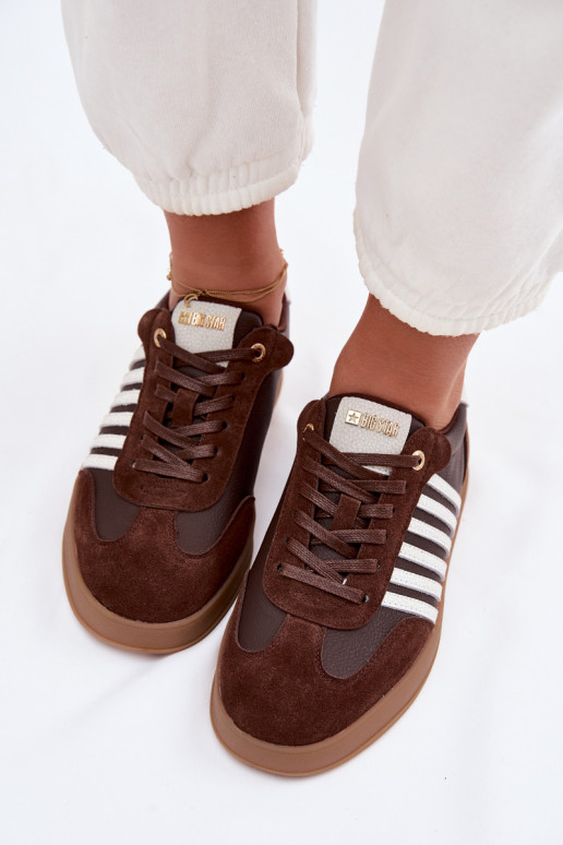 Scarpe modello sneakers FemminileAbilitatoturalnej Skóry I dalla pelle scamosciatau Big Star TT274715 CzekoladoAe