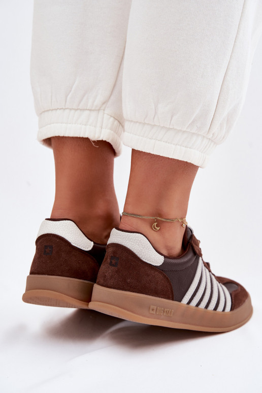 Scarpe modello sneakers FemminileAbilitatoturalnej Skóry I dalla pelle scamosciatau Big Star TT274715 CzekoladoAe